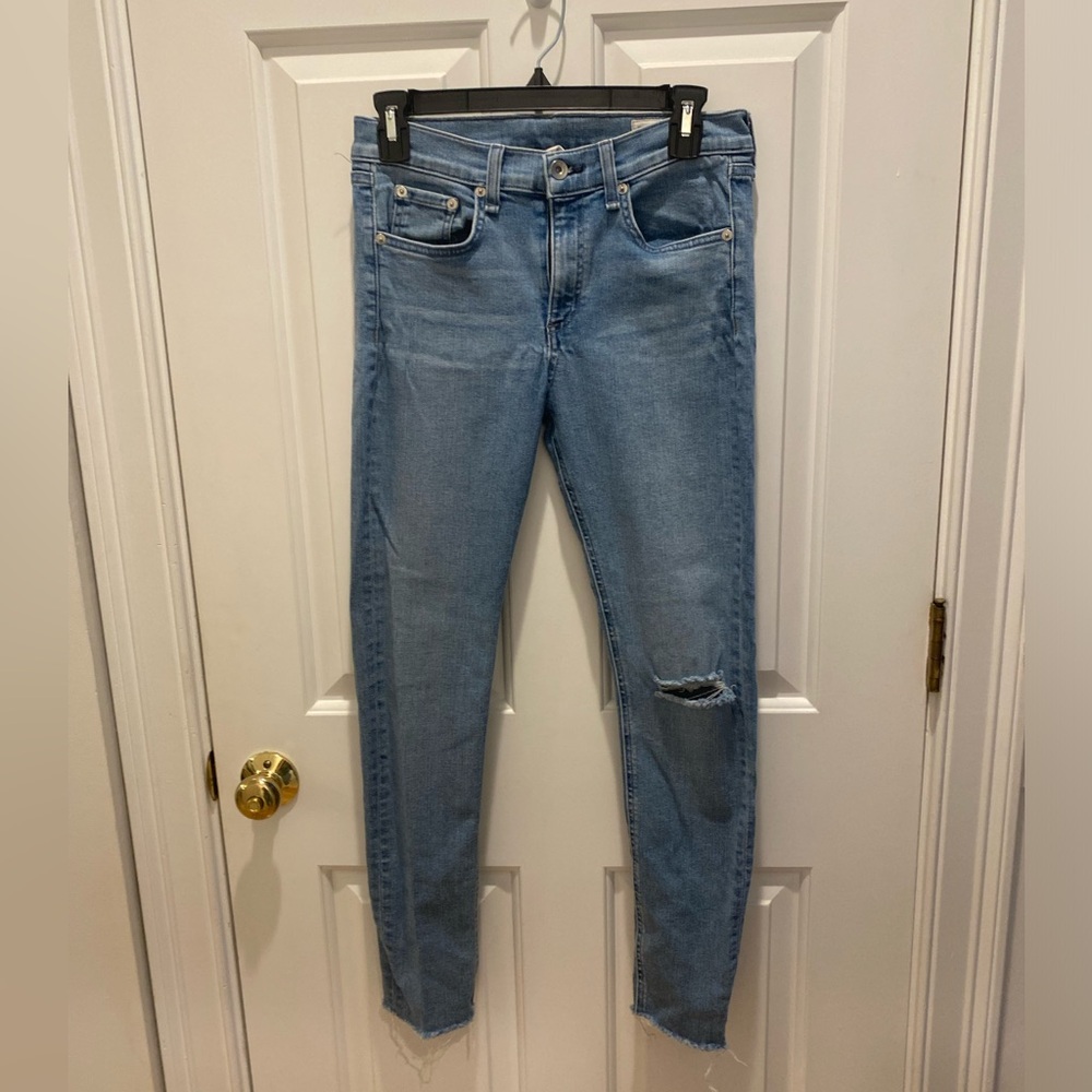Rag & Bone Lena Distressed Ankle Skinny Jean Sz 28